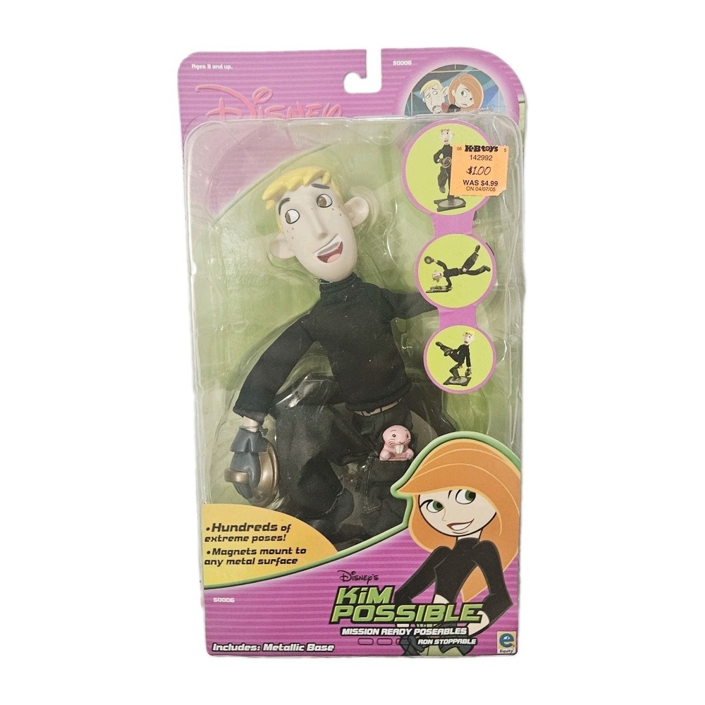Kim Possible Ron Stoppable Action Figure Mission Ready Poseable 10" New In Pack